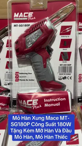 Mỏ Hàn Xung Mace MT-SG180P Công Suất 180W Tặng Kèm Mỡ Hàn Và Đầu Mỏ Hàn, Mỏ Hàn Thiếc.