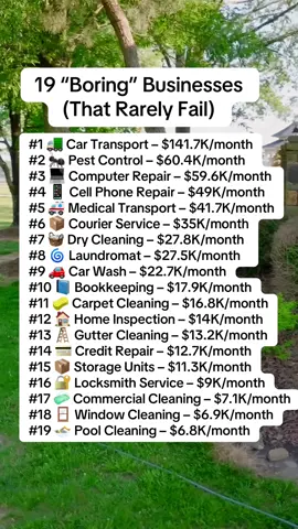 These “boring” businesses may not be flashy—but they work. Each offers consistent demand, low volatility, and strong average revenue based on verified U.S. government data. From car washes to courier services, these are the businesses quietly building wealth. Comment “Ideas” to get the full list of 137 profitable business ideas, including startup costs, profit margins, and more. Data sourced from the U.S. Census Bureau.