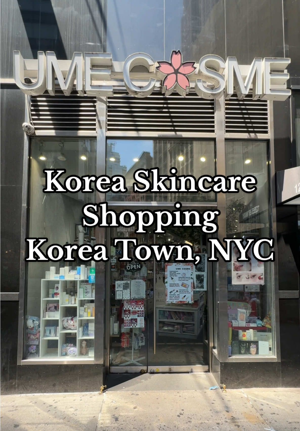 Korean skincare shopping NYC @UME COSME #creatorsearchinsights #kbeautyproducts 