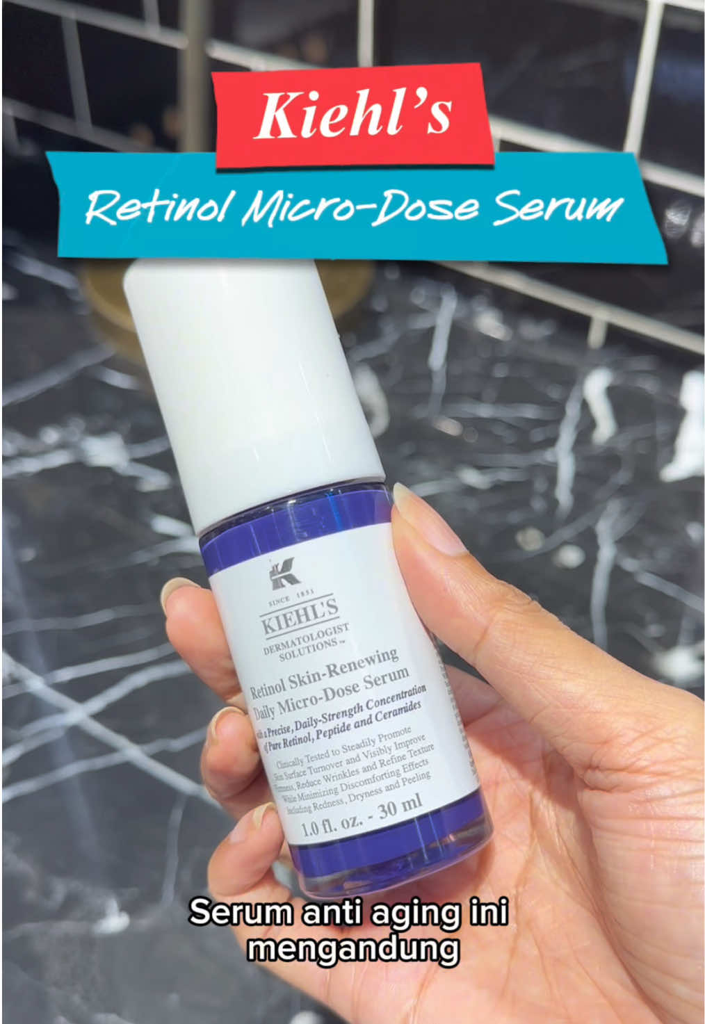 Siapa yang udah liat ungu-ungu di depan Kiehl’s Store? 🙋🏻‍♀️ Itu tandanya kamu wajib checkout Kiehl’s Retinol Micro-Dose Serum sekarang! 🤭🤗 #retinol #retinolserum #serumantiaging #antiaging #antiagingserum #kiehls #kiehlsid
