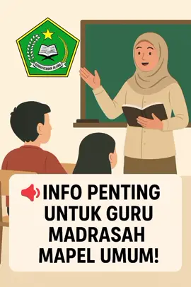 📣 INFO PENTING UNTUK GURU MTs & MA MAPEL UMUM Jangan buru-buru daftar mapel MI di PPG ya! Arah kebijakan baru hanya mengakui beban kerja sesuai sertifikat pendidik. #PPGDalamJabatan #GuruMadrasah #PPGKemenag #InfoPPG #MapelLinier #PPG2025