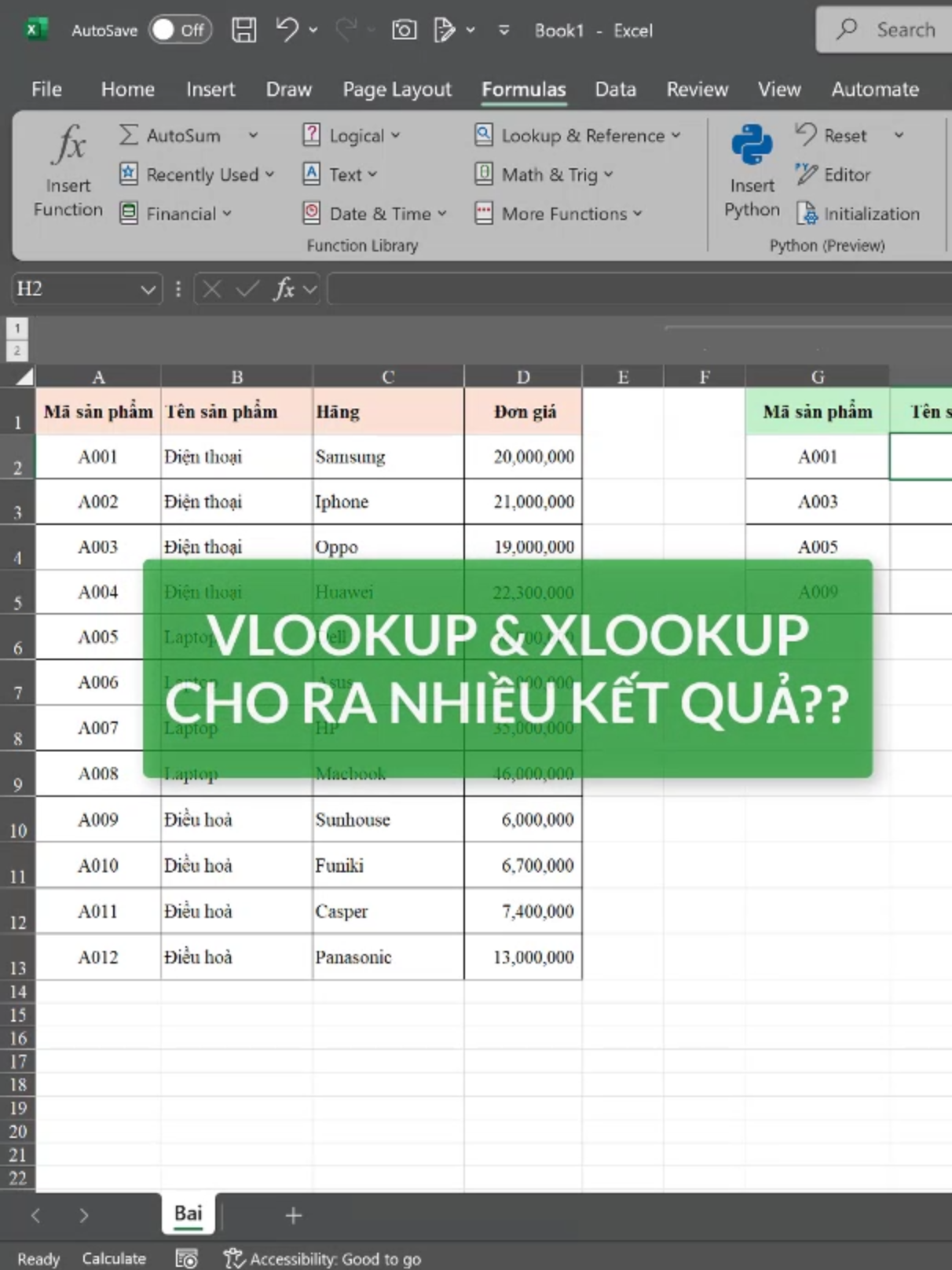 Hàm Vlookup và Xlookup cho ra nhiều kết quả #LearnOnTikTok #meotinhoc #tinhocvanphong #sachtinhocvanphong #excel #xuhuongtiktok