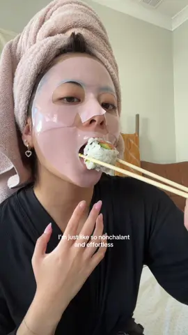 Sushi + @APRILSKIN USA mask = perfect 