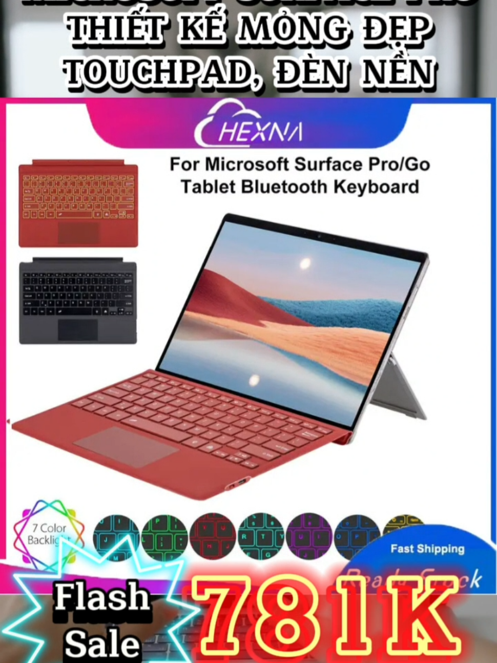 BÀN PHÍM KHÔNG DÂY MICROSOFT SURFACE PRO, THIẾT KẾ MỎNG ĐẸP, TOUCHPAD, ĐÈN NỀN #bànphímkhôngdây #banphimkhongday #microsoftsurface #surface #surfacepro #microsoft #fyp #muataitiktok #xuhuongtiktok #xuhuong #xuhuong2025 #shopbantot 