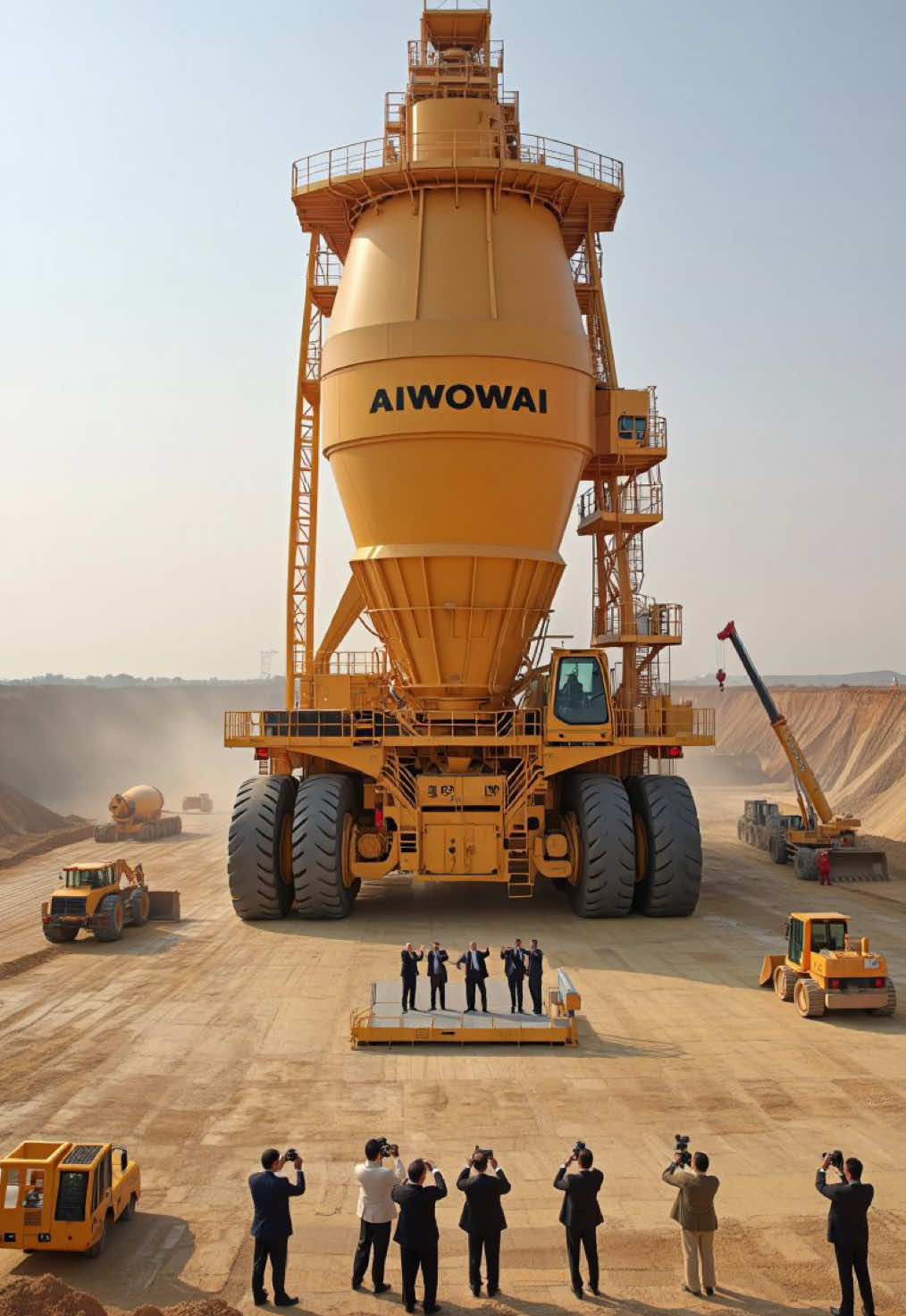 Disaster at the Mega Mixer: Nobody Expected This A giant concrete mixer “AIWOWAI” suddenly malfunctions and spills tons of concrete right on the ceremony. Panic, chaos, and a wet collapse right in front of the cameras! #AIAnimation #DisasterScene #ConcreteMixerFail #HyperRealistic #IndustrialChaos #AIMachine #viralshorts 