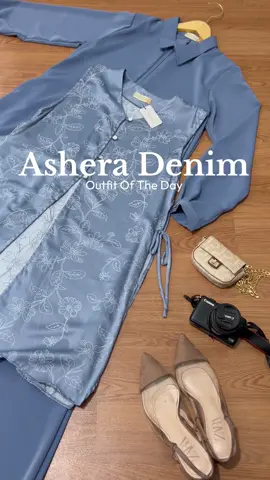 Ashera Denim wajib punya satu deh dilemari, klo ada acara resmi biar langsung pakai 💙🫐🪁💎🛋️ #gamiskekinian #gamiskondangan #gamisviral 