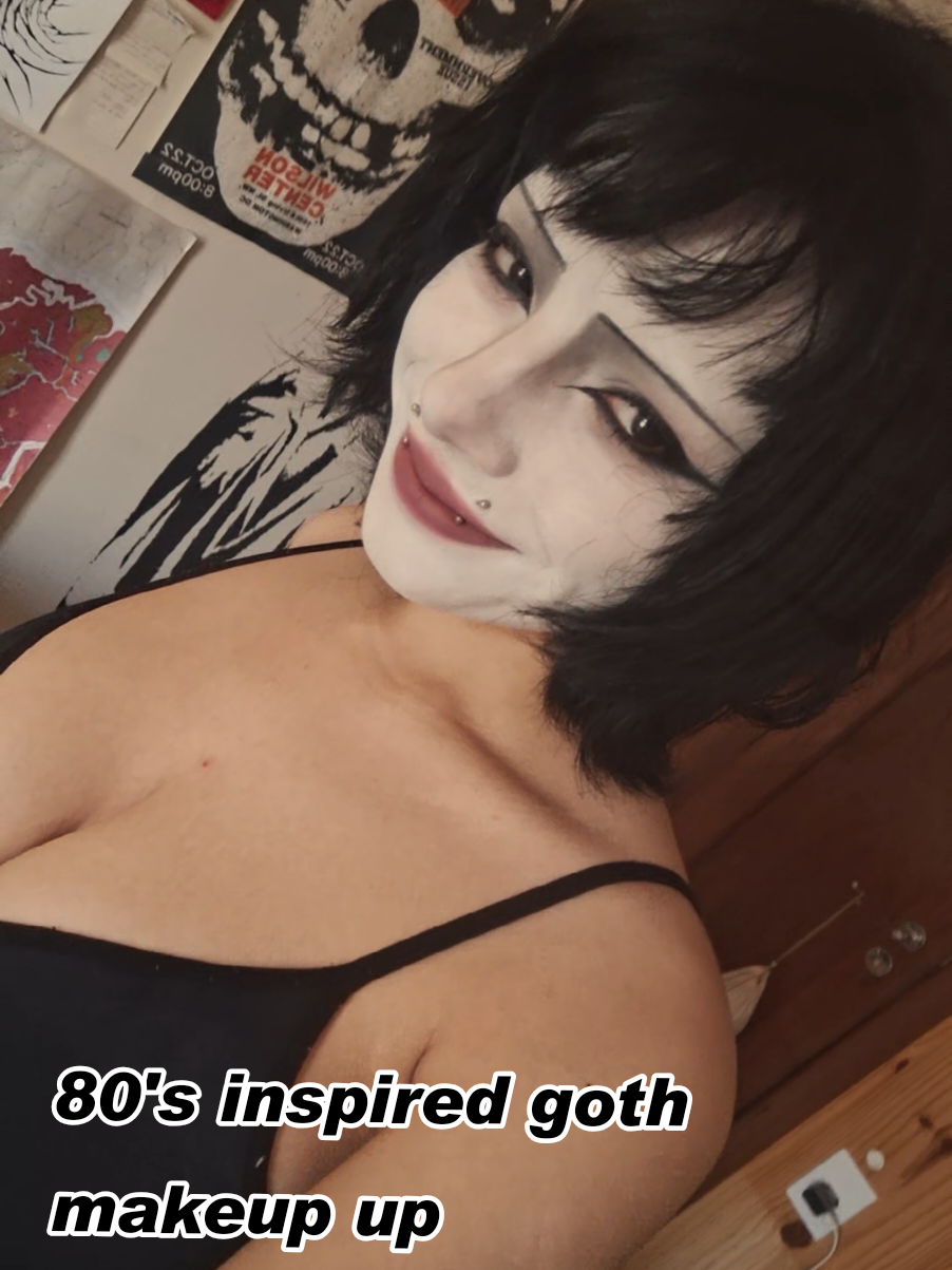 80s Inspired goth makeup #goth #gothmakeup #tradgoth #80sgoth  #makeup 