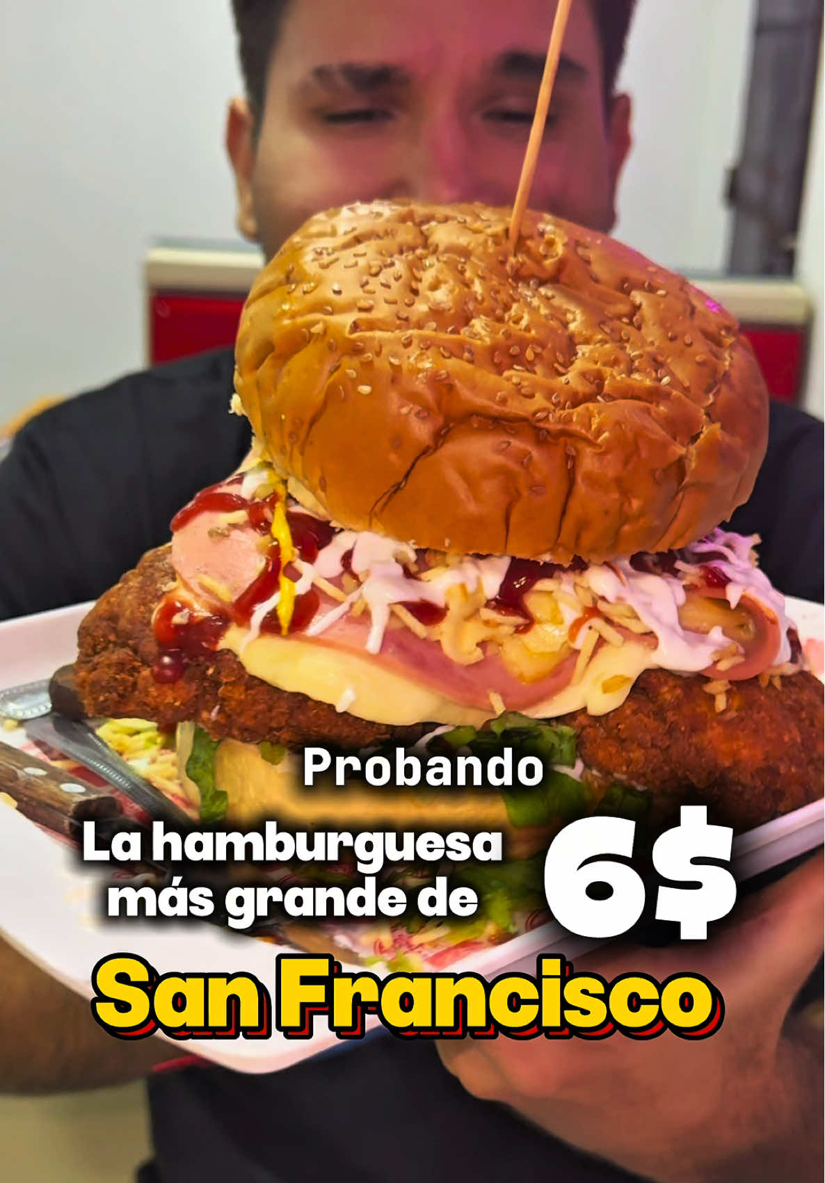 Probando la hamburguesa más grande y más barata de San Francisco visite @PaQueLeo   #hamburguesas #sanfranciscozulia #sanfrancisco #maracaibocity #hamburguesagigante #comidarapida #hamburguesacallejera #sanfranciscozulia #comidabarata 