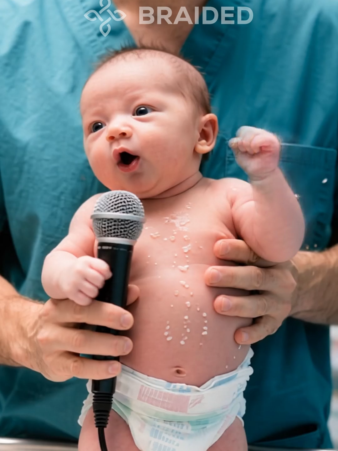 Born to Perform: Baby’s First Mic Drop 🎤👶 Fresh out of the womb and ready to go on tour. This newborn didn’t come to cry—he came to slay the stage. Even the delivery team can’t believe what they’re seeing. Some babies wail... this one warms up the vocal cords. #apt, #cutebaby, #baby, #newborn, #newbornbaby,#babygirl, #babyticktok, #viralbaby, #babyvoice, #babytalk, #newbornstar, #babysing, #babysinging, #micdropbaby, #bornready, #deliveryroommoments, #funnybirth, #babyperformance, #singingbaby, #realisticcomedy, #surreal, #doctorreaction, #unexpectedmoment, #deliveryroom, #babywithmic, #firstcryorfirstnote, #stagebaby, #funnyrealism, #newbornwithattitude, #birthscene, #surrealcomedy, #medicalmoments