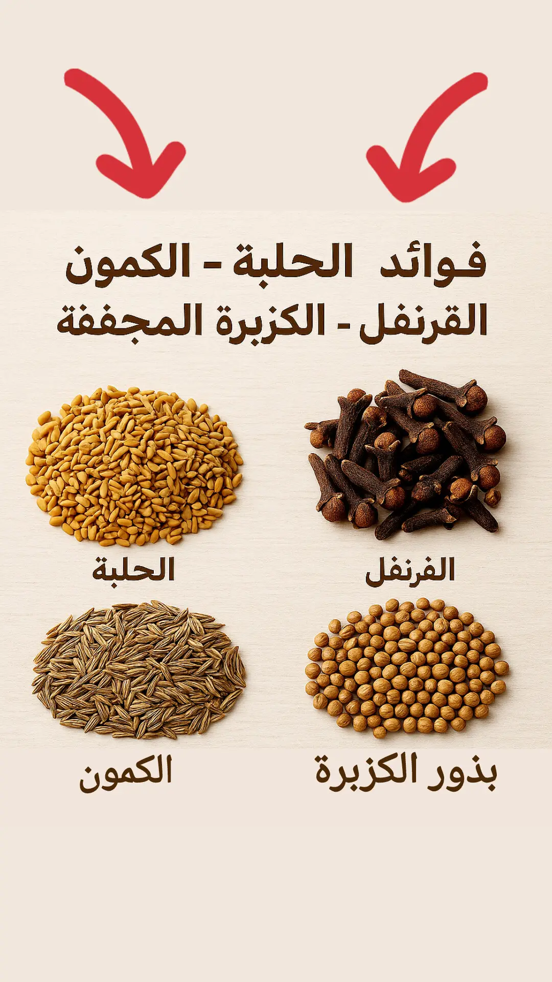 #طعام #القرنفل #كمون #الحلبة #فوائد 