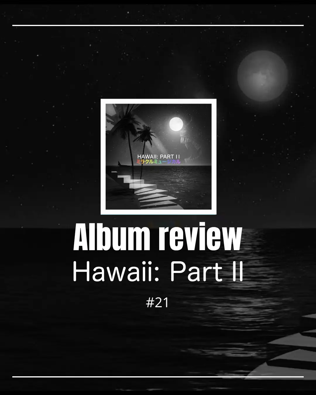 I feel some people might overrate it a little, still really solid.  #music #albumreview #hawaiipartii #miraclemusical #spotify 