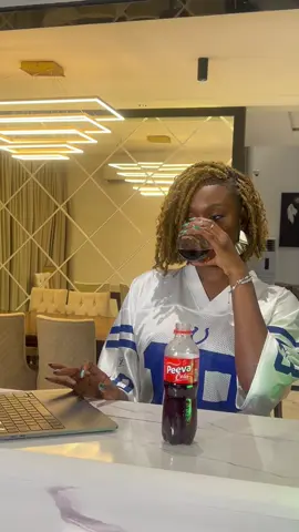 Watching my trending music video “Too late 2.0” with some chilled @peevabeverages .  Fridge 😍 @Hisense Ghana 