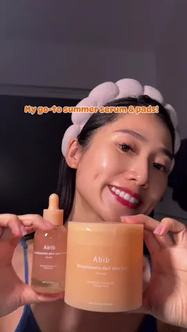 My go-to summer combo for bright, even skin 🌞✨ These Abib pads & serum are packed with glutathione, niacinamide, and vitamin C — gentle but so effective for fading dark spots and giving that natural glow 🍊💧@Abib Cosmetics @4AM Marketing – Saebyeok Naesi  #skincarethatworks  #abib #abibskincare #darkspottreatment #brighteningroutine #kbeautyfaves #summerskincare #niacinamide #glutathione #vitamincserum #koreanbeauty 