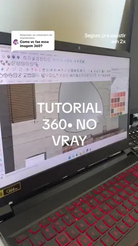 Respondendo a @alannabaioco  Tutorial da forma que eu costumo fazer uma imagem 360• no vray.  Se ficar com alguma outra dúvida ou tiver alguma dica extra só deixar nos comentários 💬🫶🏼 #dicas #vrayrender #vray #sketchup #fyp 