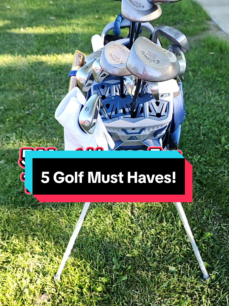 5 Golf Musts From The Sleek Golf Bag To The Quick Drying Golf Glove. ⛳️  Great Christmas or Birthday Gifts For The Golfer In Your Life! 
