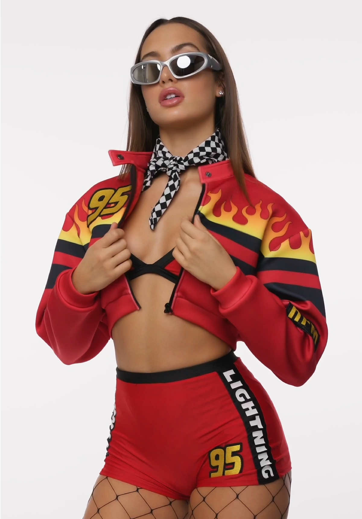 me and my bestie pulling up like 🏎️ ✨ #forplaycostumes #halloweencostume #cars #lightningmcqueen