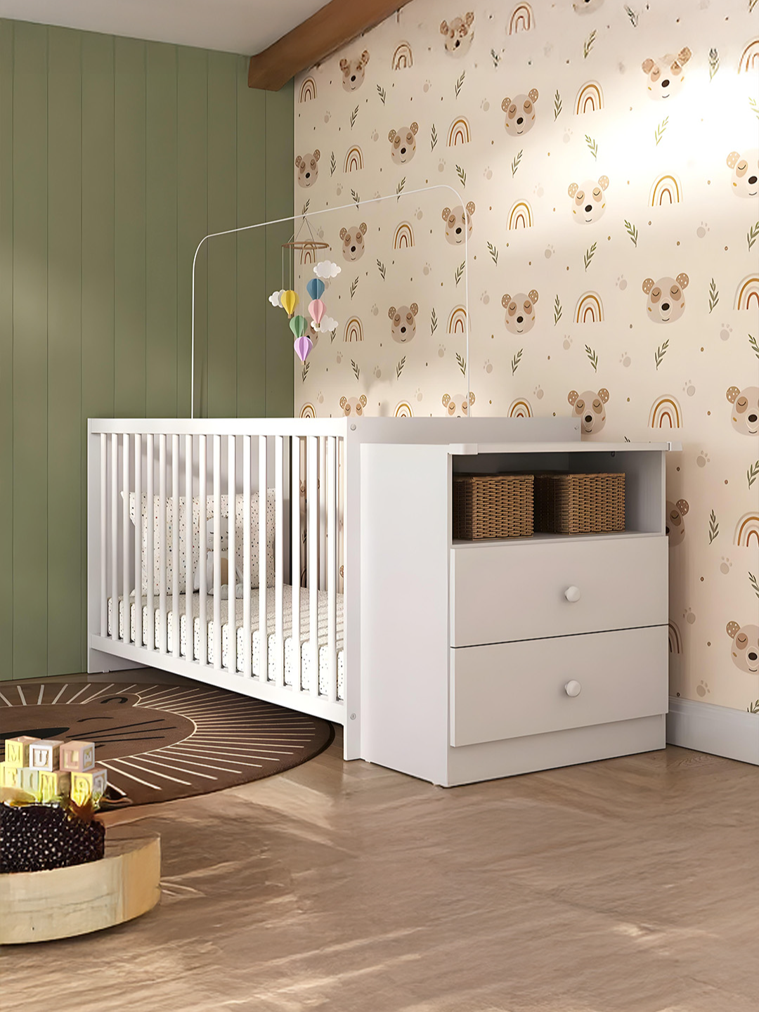 Conforto, segurança e praticidade num só móvel? A gente tem! 🍼✨ O Berço Cômoda Meu Bebê vem com colchão incluso, 3 níveis de altura, suporte pra mosquiteiro e uma cômoda acoplada que ajuda (e muito!) na organização das roupinhas. Tudo pensado pra facilitar o dia a dia dos pais e garantir noites tranquilas pro seu pequeno 💛 🛒 Já corre garantir o seu no site! #Multimóveis #QuartoDoBebê #MãeOrganizada