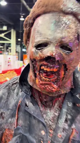 ZOMBIE MICHAEL MYERS - a new take on The Shape! Come see him this October at the Wilkes Family Halloween display! #halloween #michaelmyers #horrortok #cosplay #foryoupage 