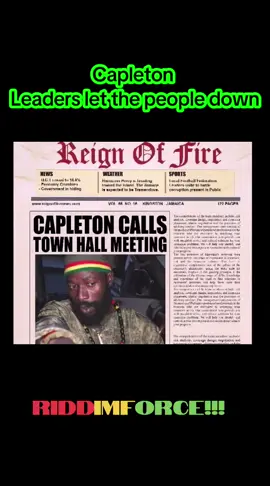#Capleton #Leadersletthepeopledown 