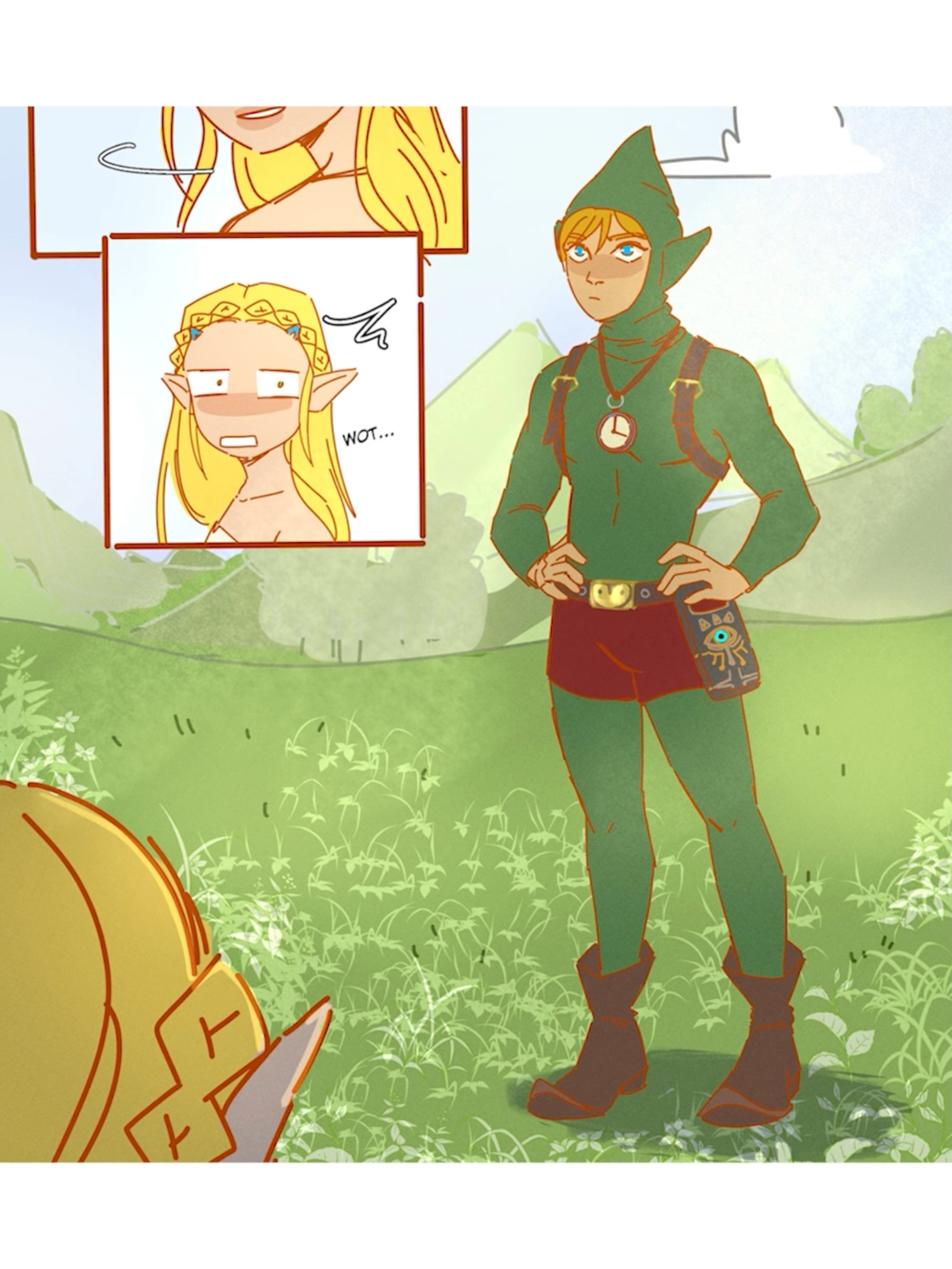 Zelda reacts to Link's Tingle Outfit as well as his Knight Armor Comics by The Sad Puffin/Polar Bear Arts Cast: Zelda - Haley Hylia Link - Electricstar #zelda #zeldabotw #botw #breathofthewild #zelink #zeldareaction #tingle #knight #nintendo