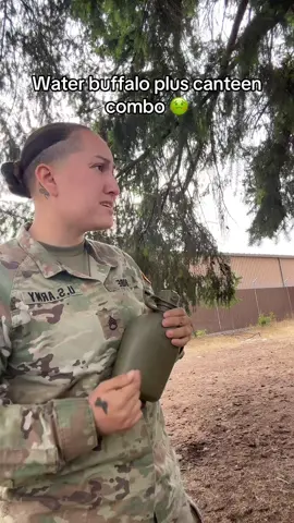 Don’t worry the bleach got the water nice and clean 🥲 #miltok #military #militarytok #militaryhumor #veteran 