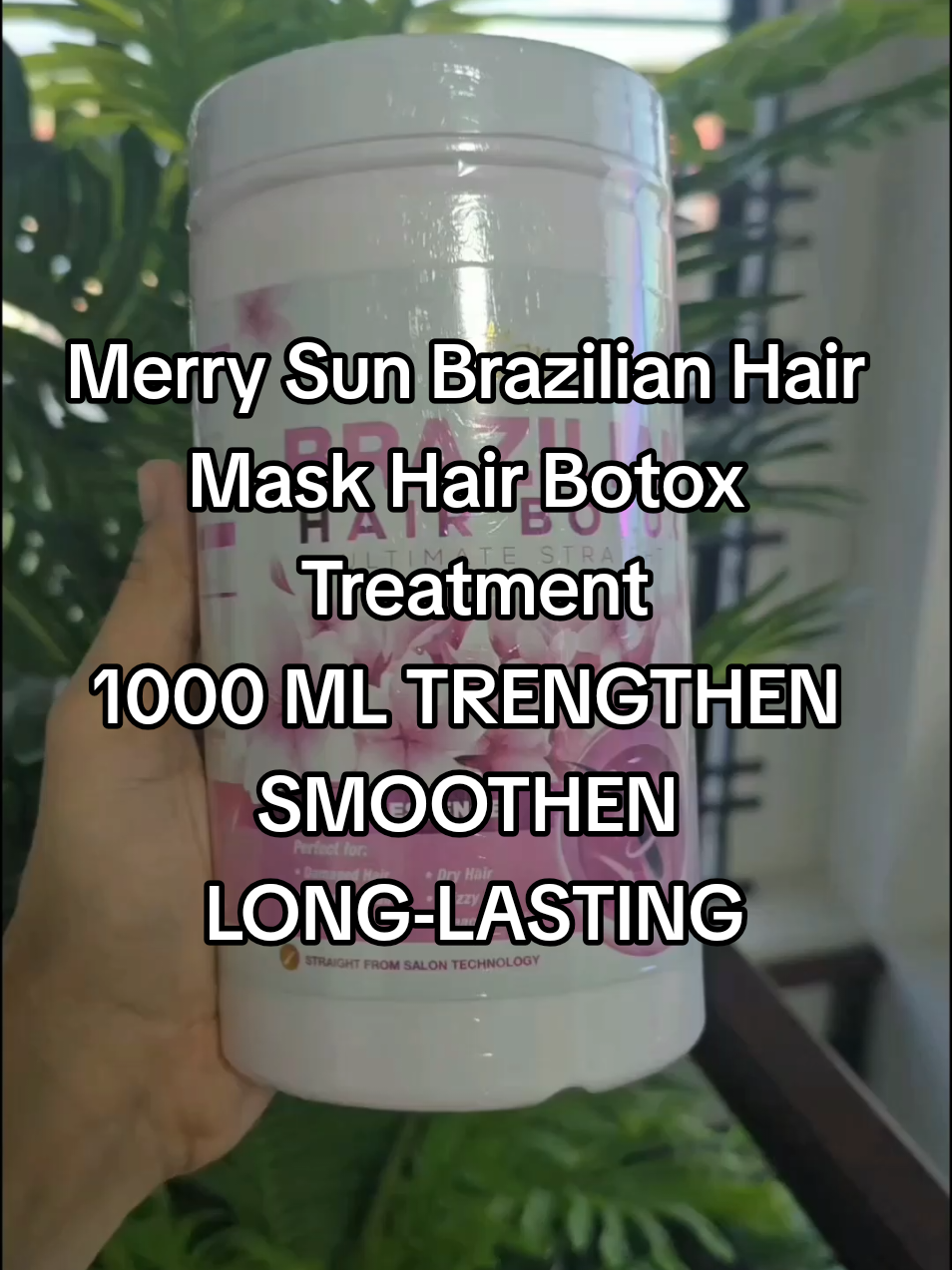 Merry Sun Brazilian Hair Mask Hair Botox Treatment 1000 ML TRENGTHEN SMOOTHEN LONG-LASTING #merrysun #brazilian #hair #botox #smooth 