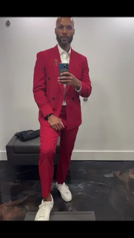 Kept it clean. Let the suit do the talking. Red sharp, kicks crisp, energy unmatched. #MensStyle #SuitUp #RedSuitVibes #OOTD #GQStyle #DapperAF #FashionReel #TailoredFit #MenswearDaily #SneakerStyle #StyleGoals #WhatMenWear #SuitStyle #StreetStyleVibes #FitCheck