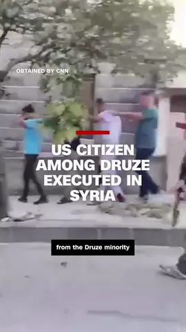 Hosam Saraya, a 35-year-old Syrian-American from Oklahoma, was among eight men, all family members, rounded up and killed in an execution-style attack amid an outbreak of sectarian violence in Syria this month. The violence flared between Syrian Druze groups and Bedouin tribes in the Druze-majority Suwayda province. Video geolocated by CNN shows a group of men, Saraya included, being marched to their death. #cnn #news #syria #usa #uscitizen #middleeast 