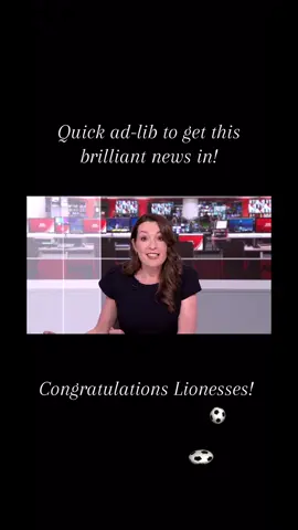Go girls! Very chuffed to fit this at the end of our bulletin! #Lionesses #football #uefa #women #bbcnews #breakingnews #behindthescenes 