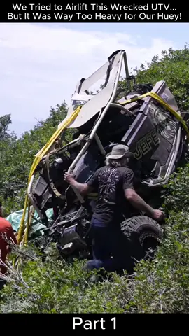We Tried to Airlift This Wrecked UTV... But It Was Way Too Heavy for Our Huey! #heavydsparks #heavydsparksvid #heavydsparksdieselbrothers #heavyd #heavy #dave #diesel #dieseldave #davesparks #dieselbrothers #heavyequipment #truck