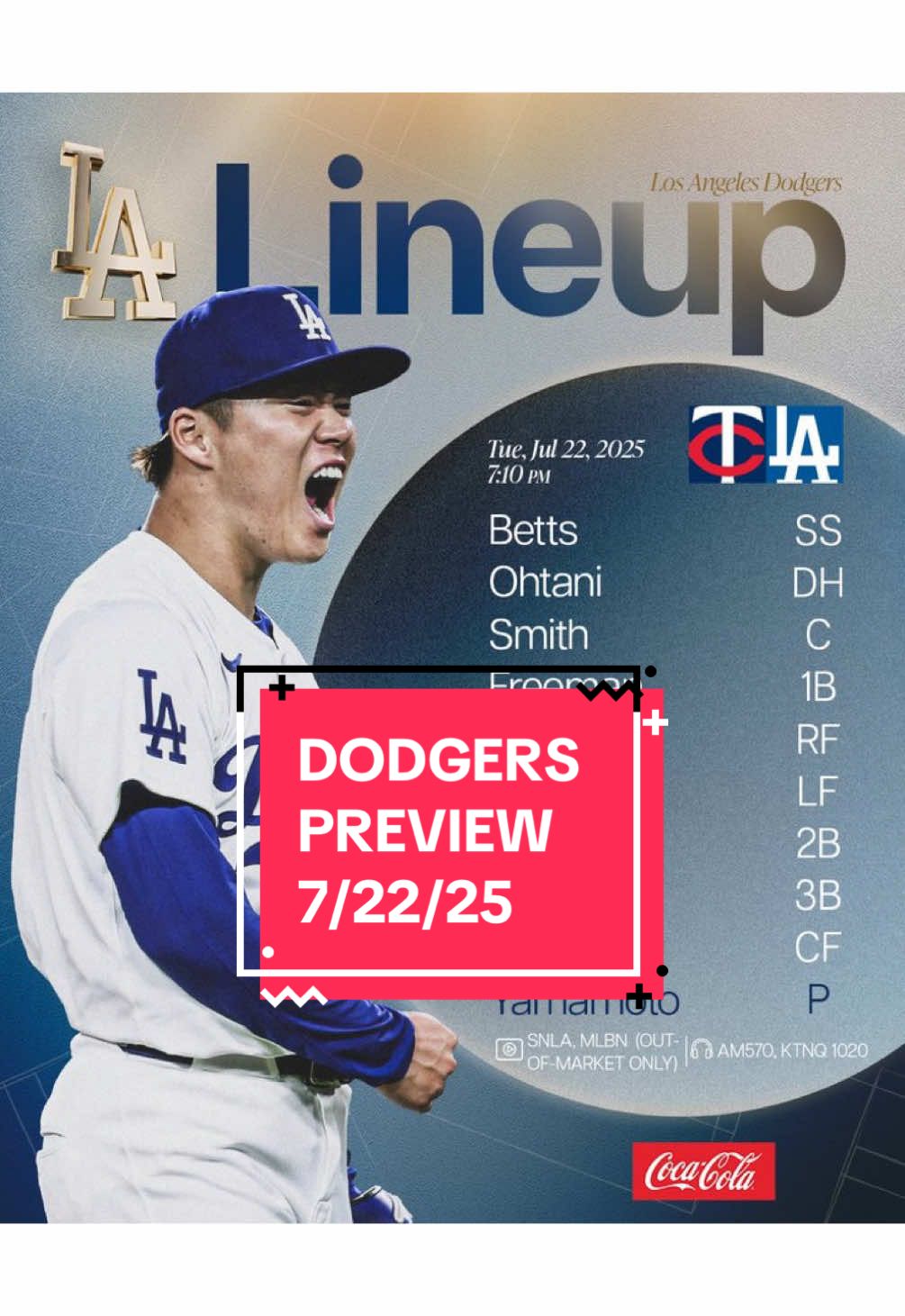 DODGERS PREVIEW 7/22/25 #losangelesdodgers #dodgerspreview #minnesotatwins #MLB 