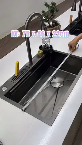 Chậu Rửa Chén Bát INOX SUS 304 Mạ Nano Xám (KT:75x46x22cm) Kèm Phụ Kiện Và Xi Phông ,Đa Chức Năng Rửa ,Độ Dày Inox 3,2mm #dogiadungtienich #hot #thinhhanhtiktok #xuhuong #hottrend #thinhhanh #thinhhanhxuhuong #xuhuongtiktok 