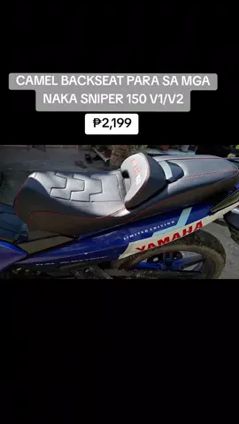 Camel Backseat para sa mga naka sniper 150 v1/v2 🏍 Click the yellow basket para makapag order kana 🛒 #sniper150 #motorseat #comfortride #fyp 