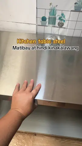 Workbench. #steel #kitchentable #workbench #kitchen #table #fyp #kitchenessentials#stainlesssteel #stainless #stainlesssteel 