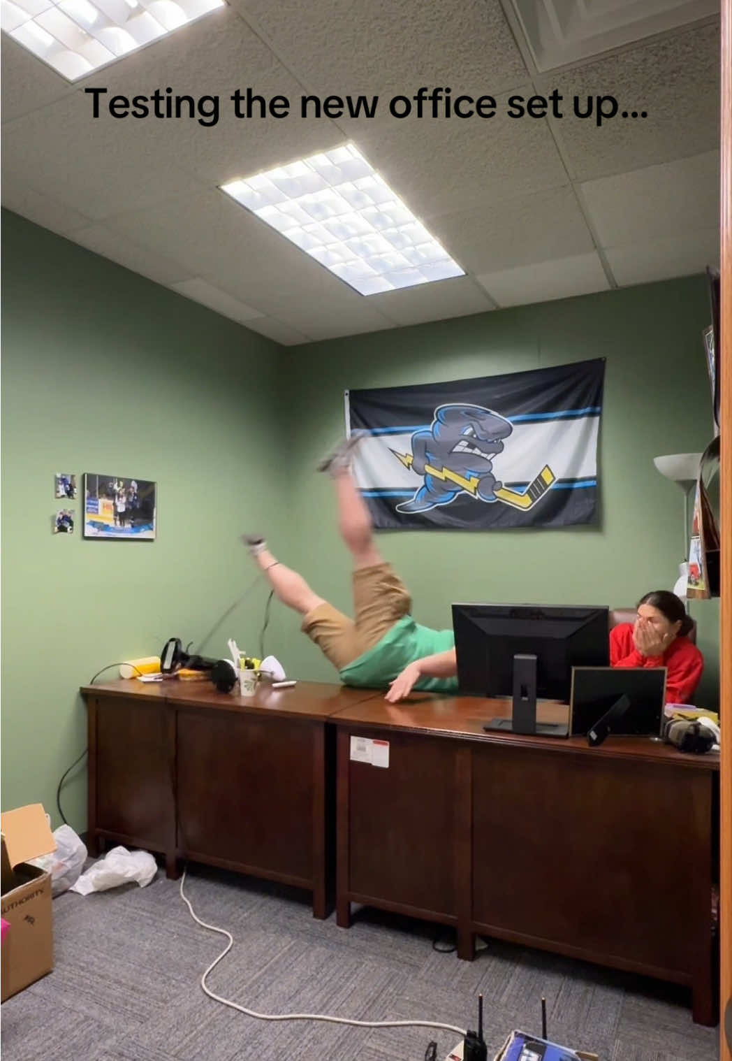 We wanted to “Dukes of Hazard” our desks… @Hairball_IA 