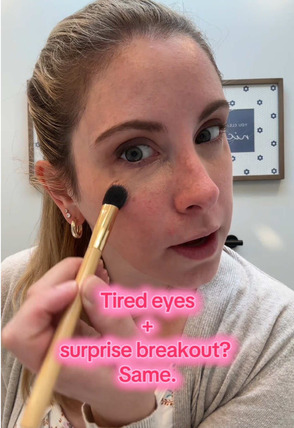 This is the undereye concealer that actually works for dark circles AND pimples 👏 The Tarte CC Colored Clay Concealer brightens tired eyes, covers hormonal acne, and blends like a dream✨ No creasing, no caking, and perfect for real-life mom skin. #darkcircles #darkcirclesundereyes #concealerhack #tarteconcealer #bestconcealer #viralmakeup  #tiredmom #mommakeup #tarte #coverup #tiktokmademebuyit 