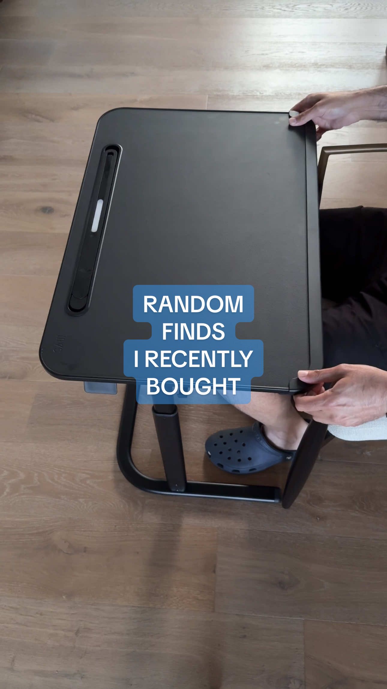 Not your average table 🤯 Find it under ✨Home Favorites✨on my storefront. #amazonfinds #homehacks #laptopstand #collegehacks #wfhlife #backtoschool #amazonfavorites #dormlife #gadgets #salfinds