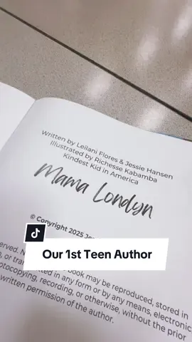 We are so proud of such a brave, strong, powerful leader, Leilani Flores from Texas! At only 13 years old, she just jumped into writing a children’s book and is now a published children’s book author!  If you want to be an author like Leilani, Comment “teen author,” and we will reach out!  ##kindnessmatters🦋##teenauthor##brave 