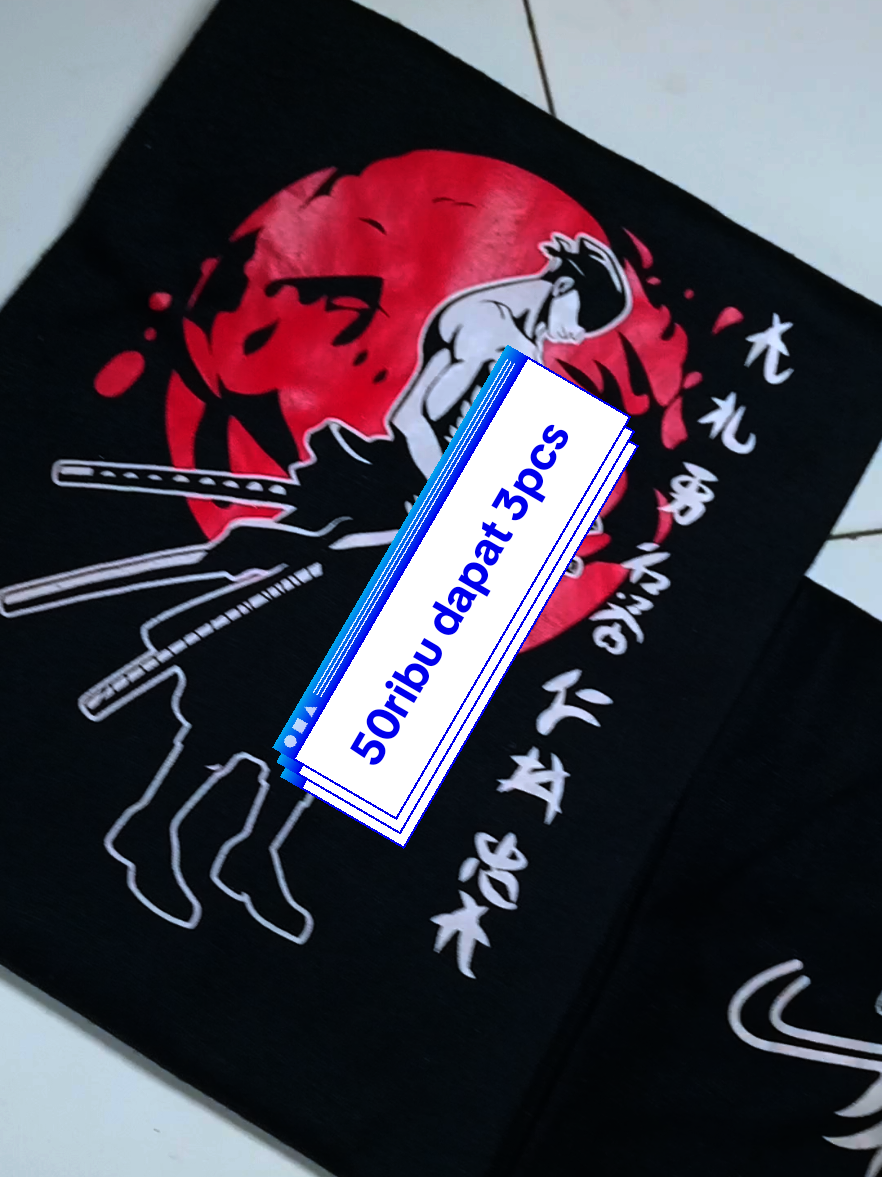 kaos samurai jepang dengan harga 50ribu dapat 3pcs #kaosdistrosamuraijepang #kaos50rbdapat3pcs #kaosmurah 