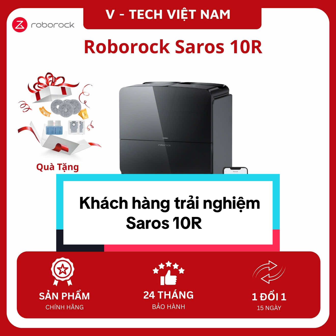 “Saros 10R – robot hút bụi đẳng cấp cho không gian sống hiện đại. Dọn sạch từng góc nhỏ, chăm nhà thay bạn.” #roborock #xuhuong #saros10r #