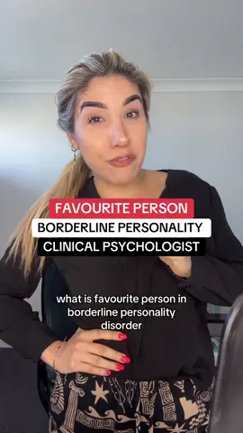 Have you heard of favourite person?  #personalitydisorder #psychologist #bpd #borderlinepersonalitydisorder  Disclaimer: all videos are educational and not a substitute for medical or professional advice. 