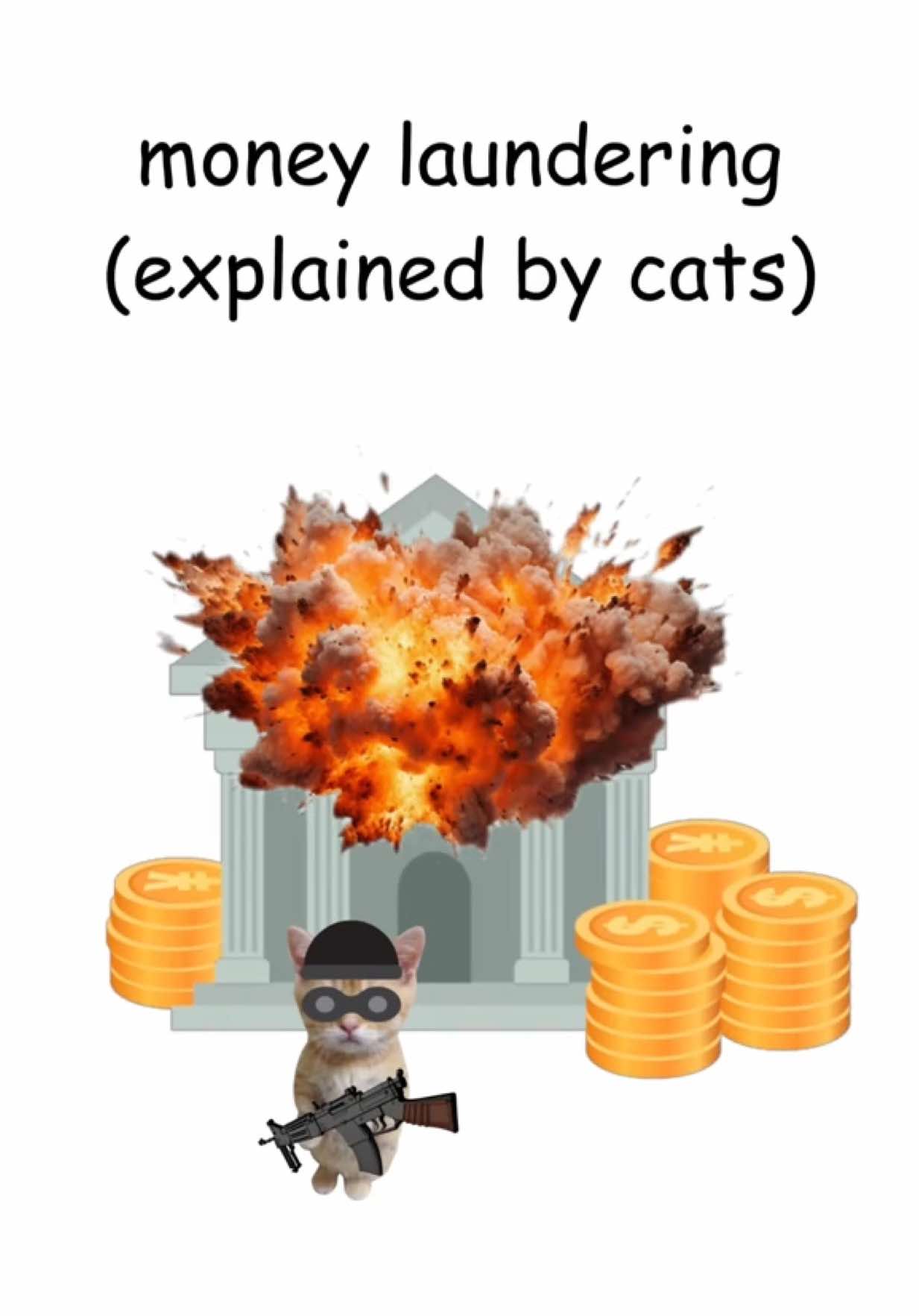 Kitty explains money laundering #cats #explain #kitties #kittyexplains #money 