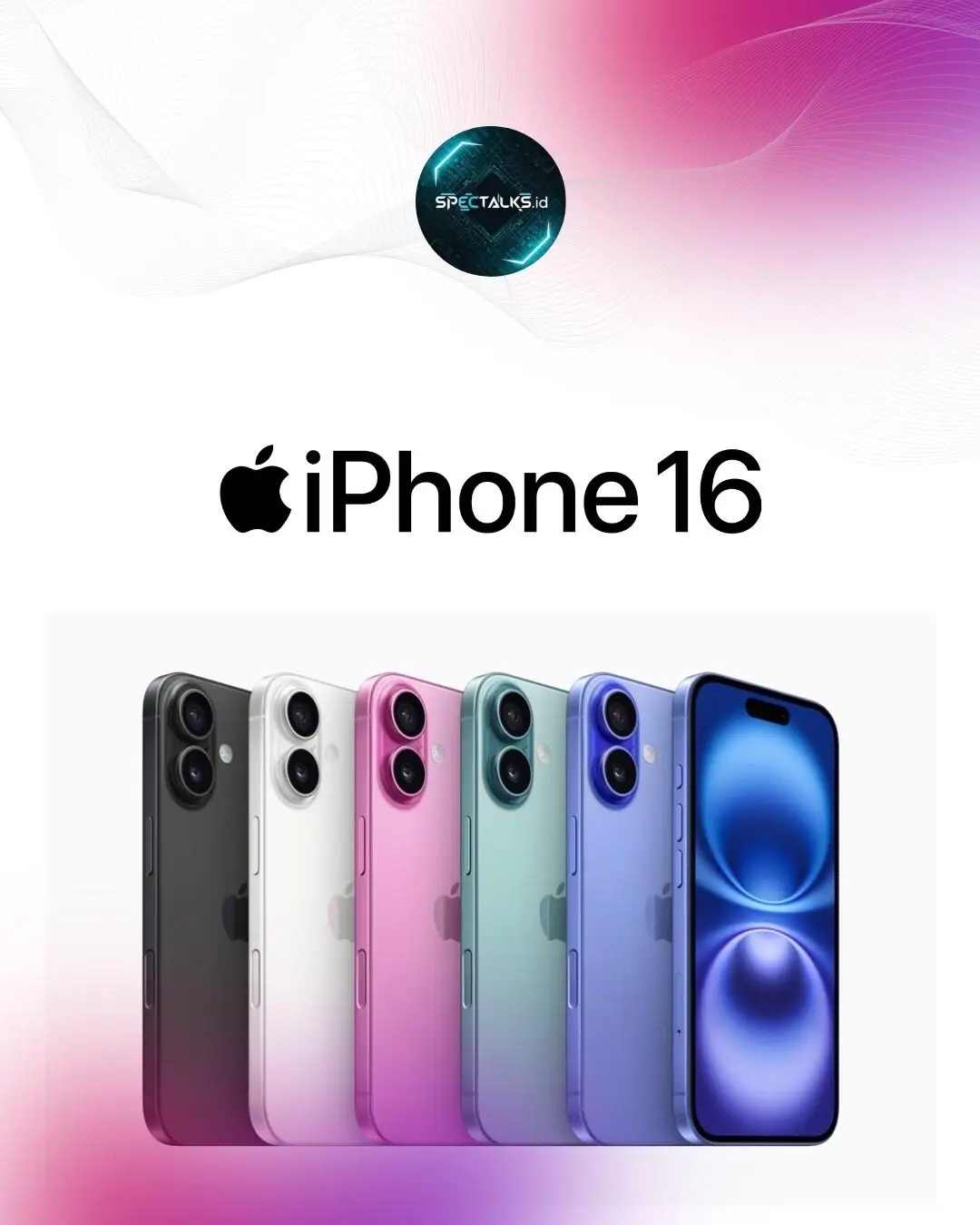 📢 iPhone 16 Resmi Muncul! Tapi Ada Satu Hal yang Bikin Kaget... ✔️ Desain makin clean & minimalis ✔️ Chip A18 + RAM 8GB, siap jalankan Apple Intelligence ✔️ Kamera 48MP + tombol shutter khusus baru ✔️ USB-C, baterai makin tahan lama Tapi... refresh rate masih 60Hz? 😳 Menurut kamu, masih worth it nggak di harga segini? Coba komentar & diskusi bareng! 📲 Spek lengkap & insight lainnya? Cek link di bio ya! #SpecTalks  #iPhone16  #Apple2025  #HPFlagship  #ReviewHP  #GadgetUpdate  #iOS18  #AppleIntelligence  #UnboxingiPhone  #RekomendasiHP #iphone #Apple