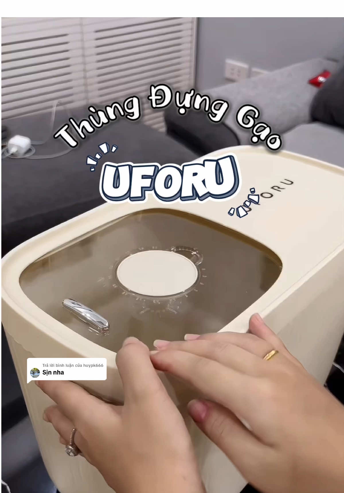 Trả lời @huypk666 thùng dựng gạo tiện ích nè#thungdunggaothongminh #uforu #thungdunggao #giadungtienich #tienich #review #xuhuong