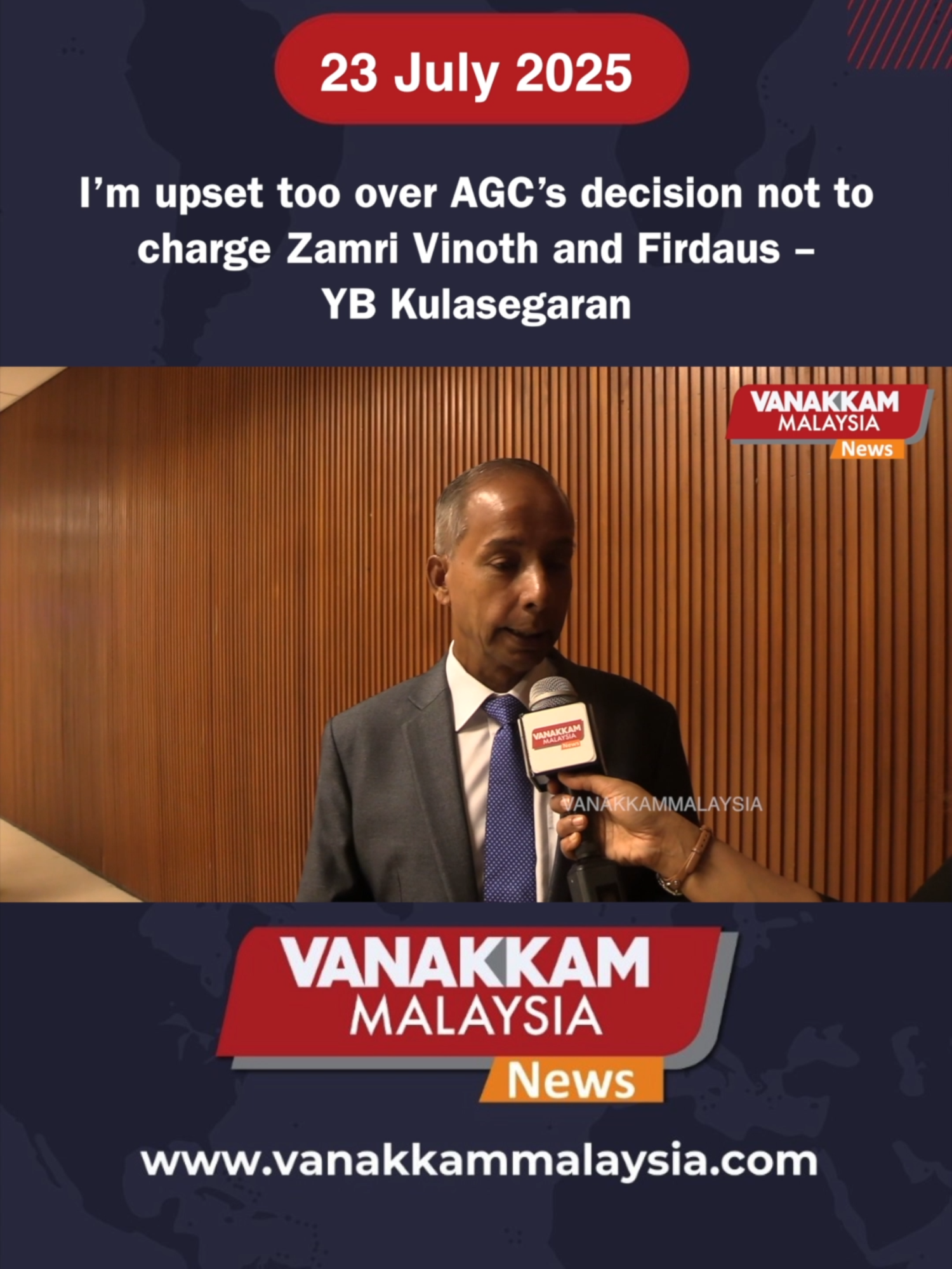 I’m upset too over AGC’s decision not to charge Zamri Vinoth and Firdaus – YB Kulasegaran #latest #vanakkammalaysia #Im #upset #too #over #AGC #decision #not #to #charge #ZamriVinoth #Firdaus #YBKulasegaran #trendingnewsmalaysia #fyp #vmnews #foryoupage #malaysiatamilnews