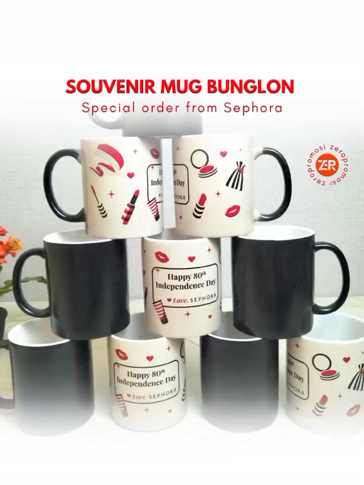Yuk buat mug cantik seperti sephora, order disini 😍👇🏻  #sephora #mugbunglon #magicmug#mugberubahwarna #mugcustom #mugpromosi #zeropromosi #souvenirtangerang #vendorsouvenir #souvenirmug #mugbunglonmagic #mugbungloncustom
