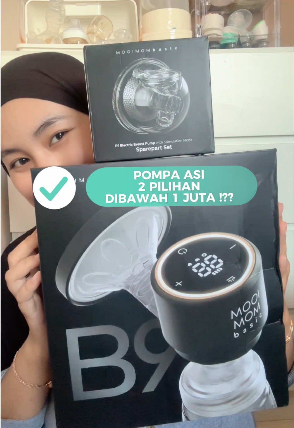 happy ketemuu pompaaa asii yang bisaa 2 pilihan mana sepaket murah meriah tapi kualitasss OKEEE BANGETT !! 😭💖 @MOOIMOM Indonesia #mooimom #pompaasi #momlife #pumping #pumpingmom 