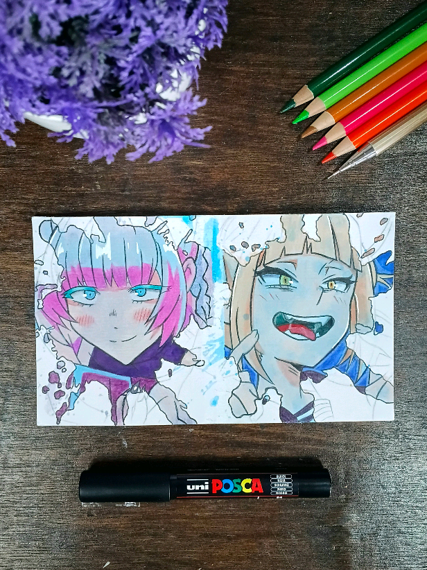 Drawing Nazuna Nanakusa VS Toga Himiko || Part 2  #fyp #fypシ #art #drawing #drawinganime #anime #callofthenight #yofukashinouta #myheroacademia #bokunohiroacademia #nazunananakusa #togahimiko 