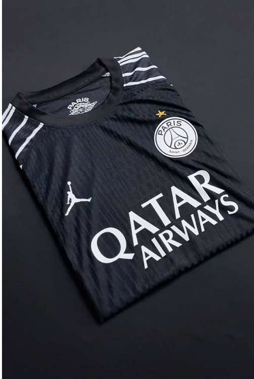 PSG's Jordan-powered kit! Black dominance on and off pitch. #parissaintgermain #PSG #newarrival  #footballfashion #footballgear #footballjersey #jerseyhunter #jerseyselling #jerseydeals #cheapfootballjerseys #footballfamily #footballtiktok  #fyp