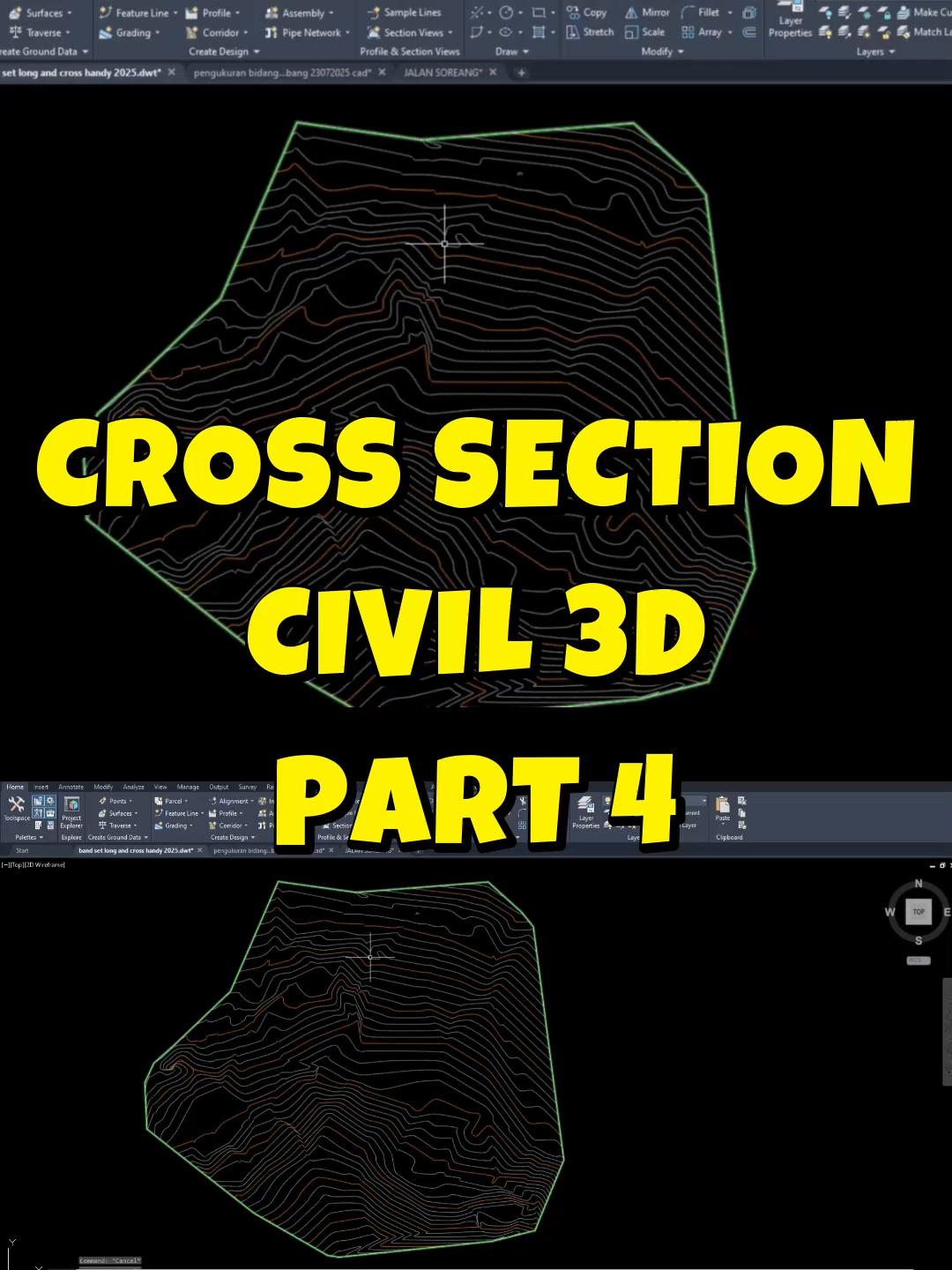 Cara membuat potongan cross section di autocad civil3d #autocad #autocadtutorial #autocad2d #autocad3 #jokigambar #kursusautocadonline #fypシ゚viral🖤tiktok #viral #fyp #caragambarkontur #civil3dtutorial #longsection #autocadcivil3d #crosssection